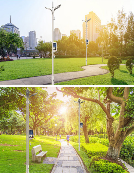 智慧公園園區燈桿展示